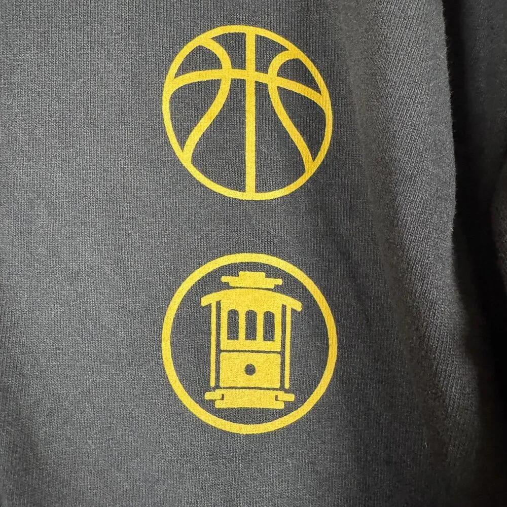 Golden State Warriors Shirt Mens Large‎ NBA Basketball Cable Car 1873 2023 USA